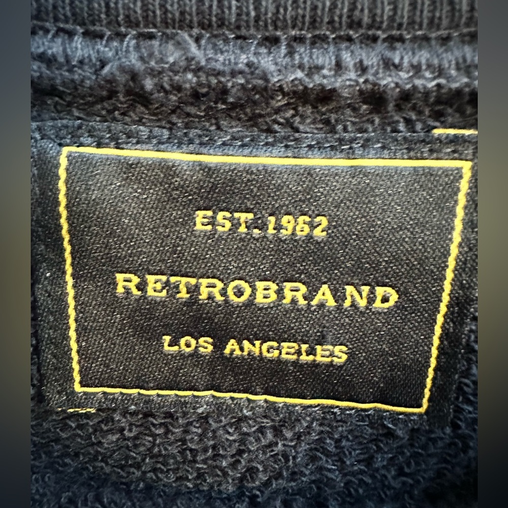Retrobrand Los Angeles East Coast Black Crewneck Unisex XS - Picture 3 of 5